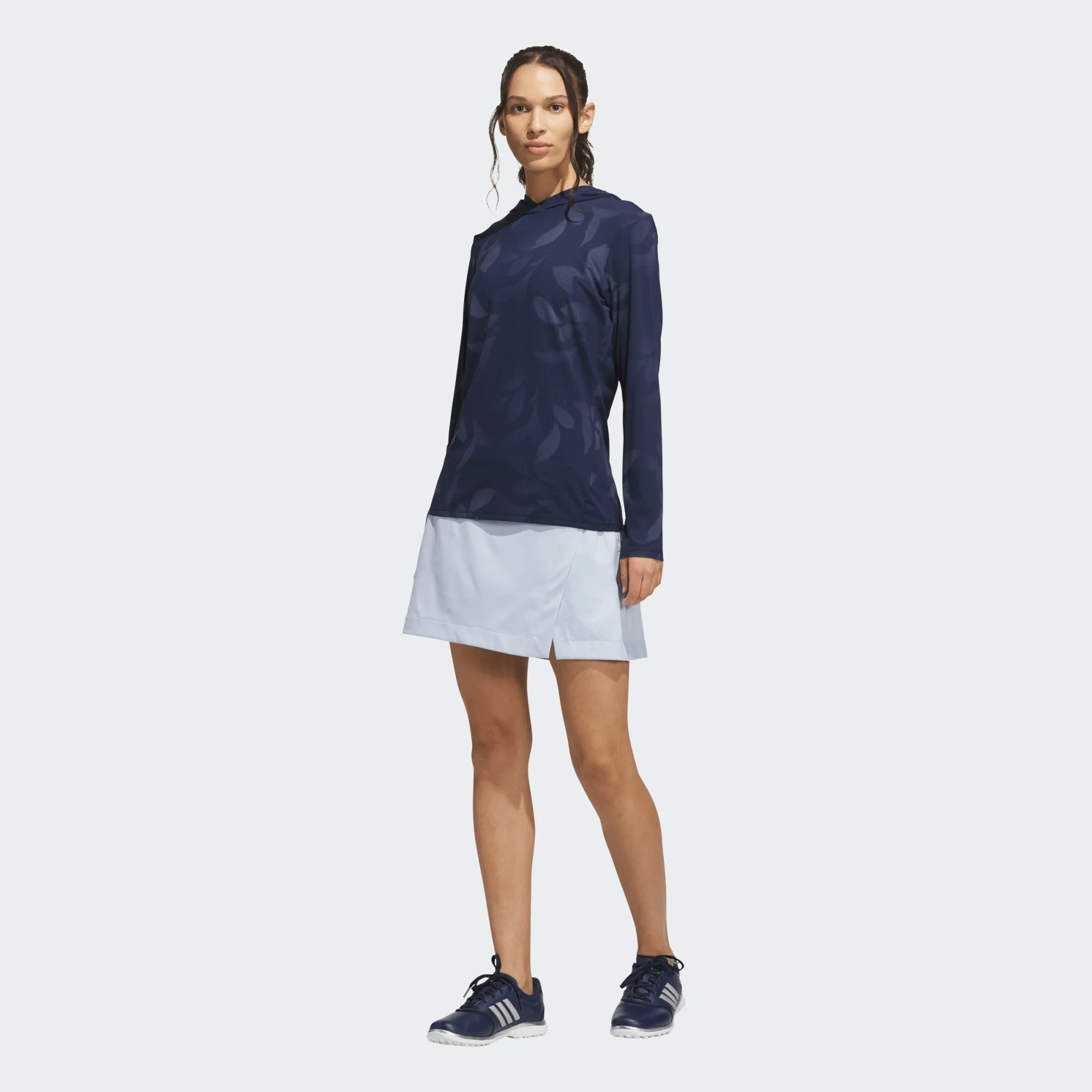 Adidas Ladies Ultimate365 Cool Feeling Printed Hoodie - Navy