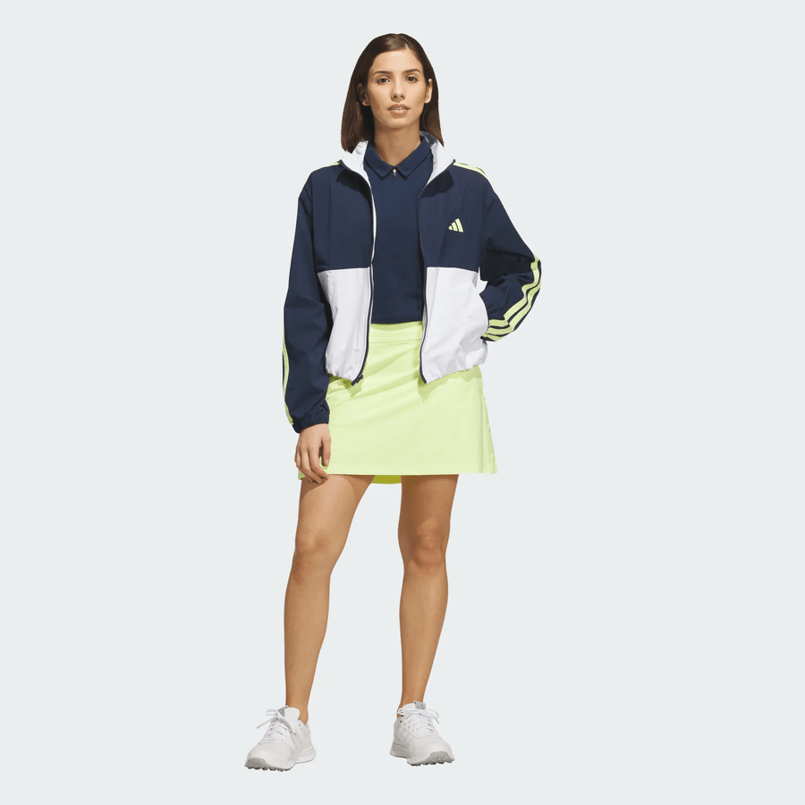 Adidas Ladies Beyond The Course Colorblock Twistweave Full-Zip Jacket - Navy/White