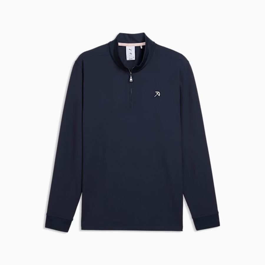 Puma x Arnold Palmer CLOUDSPUN 1/4 Zip Golf Jacket - Navy