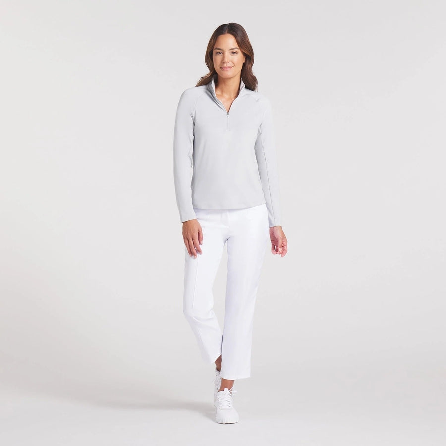 Puma Ladies Pure 2.0 1/4 Zip Ash Gray