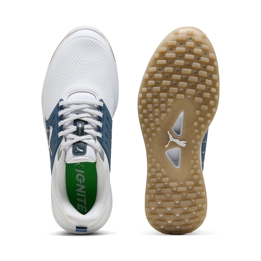 Puma Ignite Elevate 2 Spikeless Golf Shoes - White/Indigo