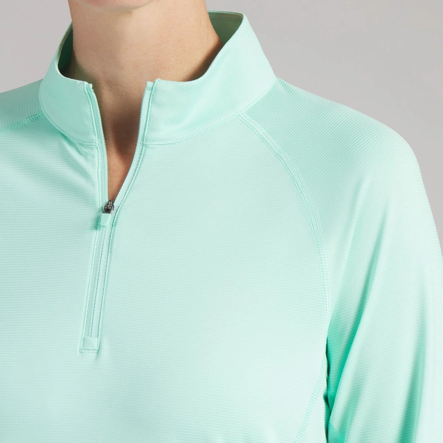 Puma Ladies YOU-V Solid 1/4 Zip Golf Pullover - Mint