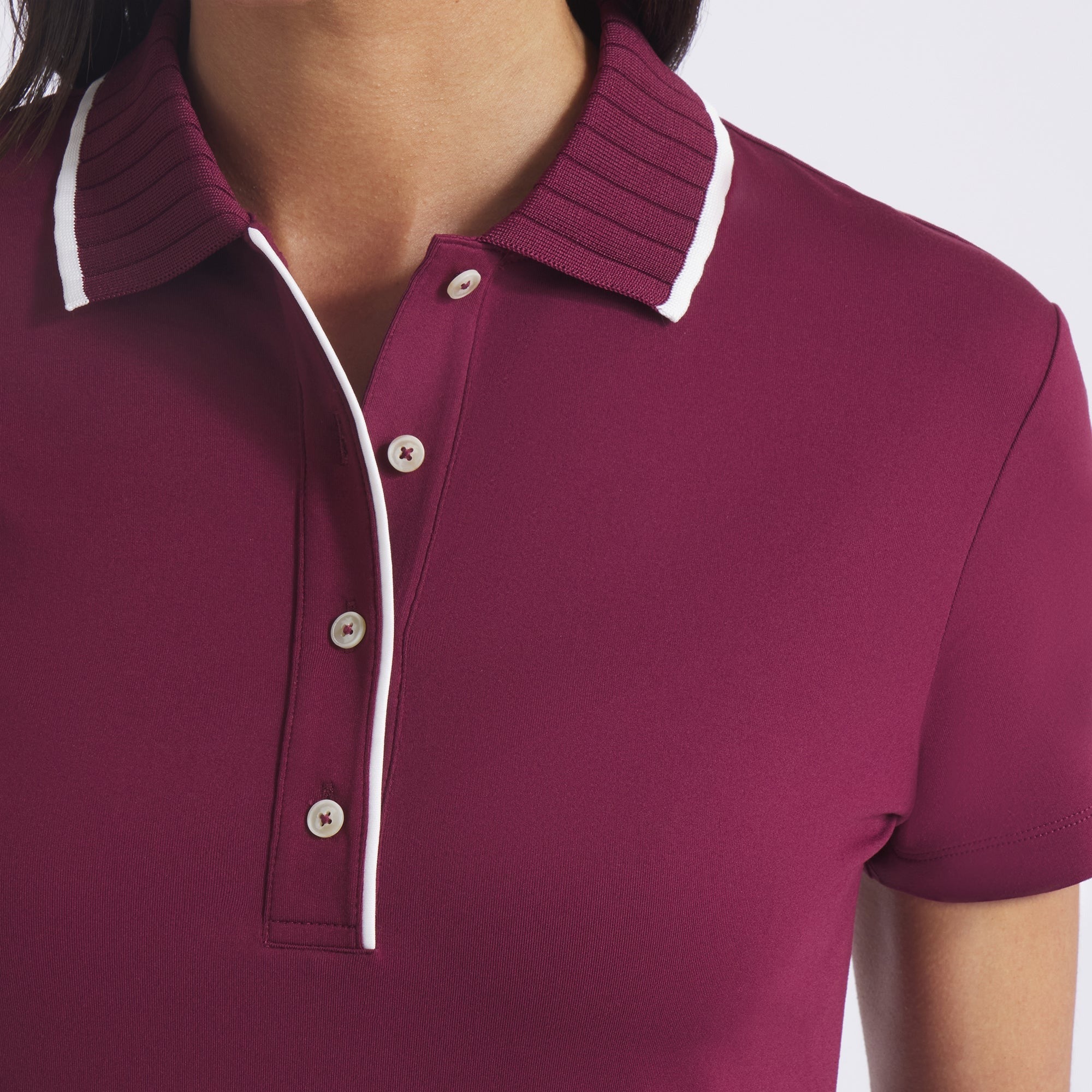 Puma Ladies CLOUDSPUN Bridges Golf Polo - Ruby