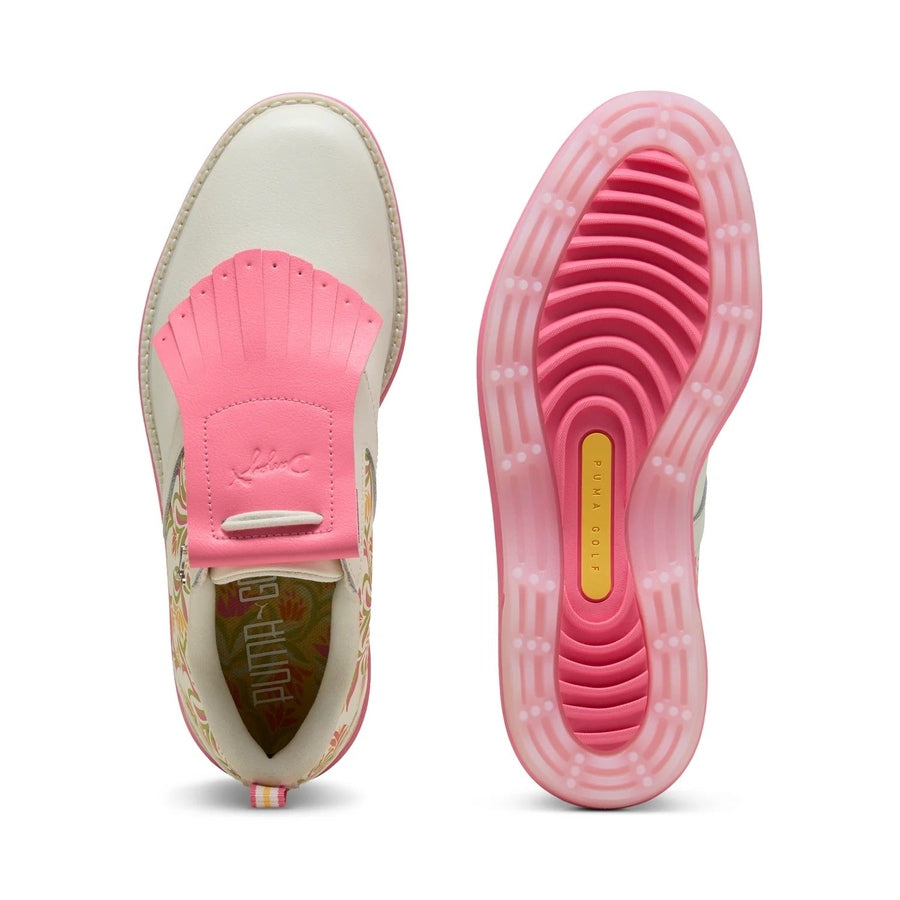 Puma Ladies Avant x Dani Dazey Spikeless Golf Shoes - White/Pink