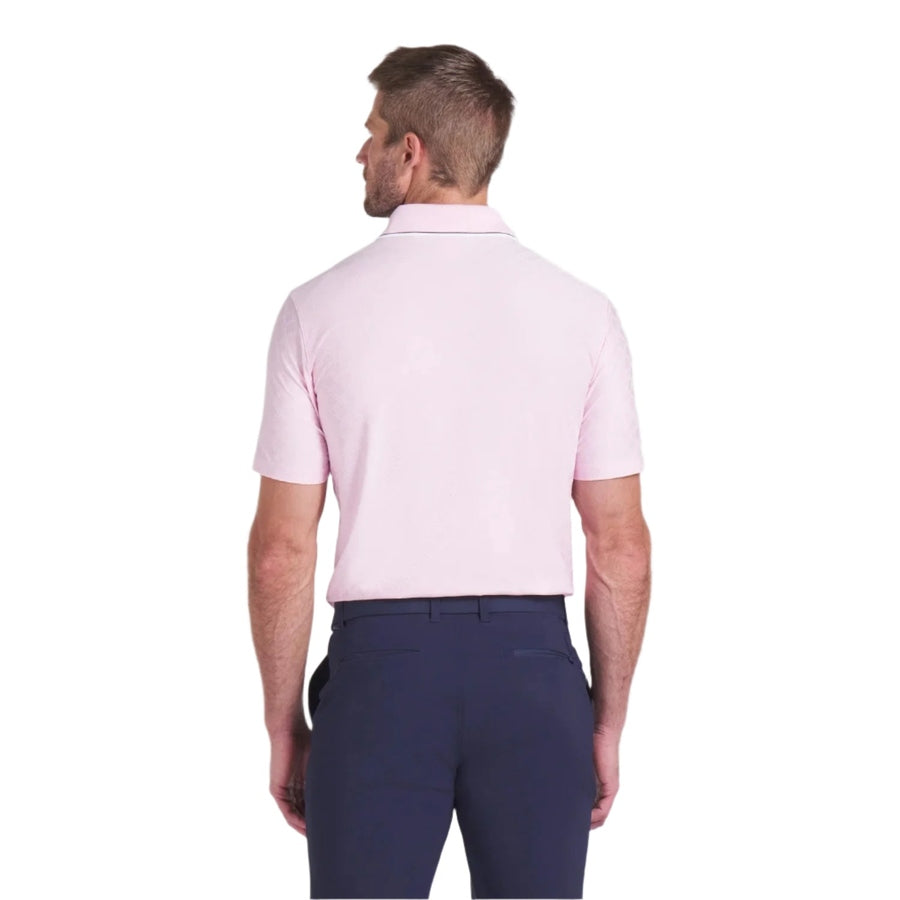 Puma AP Tipped Jacquard Golf Polo - Pink