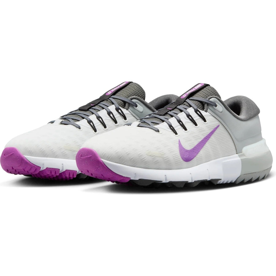 Nike Free Golf NN Spikeless Golf Shoes - White/Purple