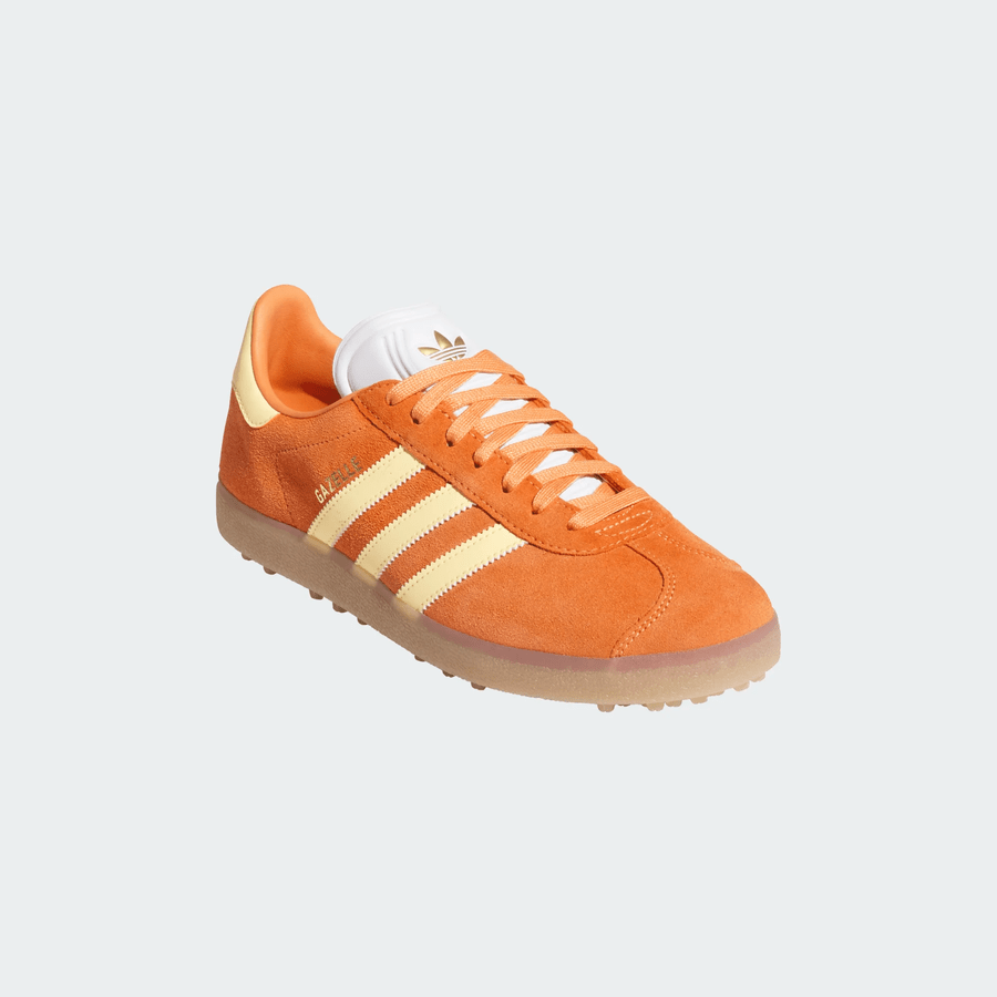 Adidas Gazelle Spikeless Golf Shoes - Orange/White