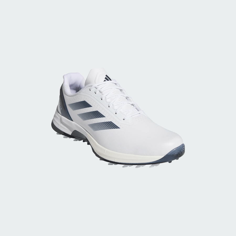 Adidas Adizero ZG Spikeless Golf Shoes - White/Navy