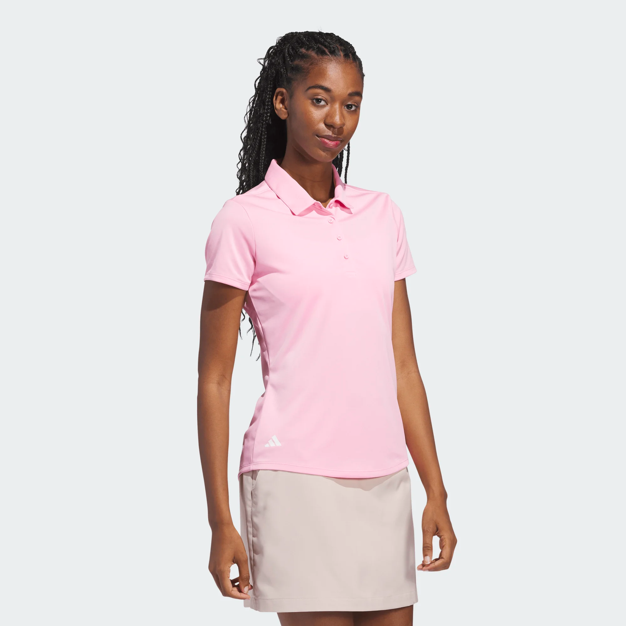 Adidas Ladies Solid Performance Short Sleeve Golf Polo