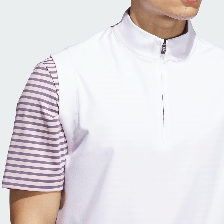 Adidas Ultimate365 Classic Quarter-Zip Golf Vest - White