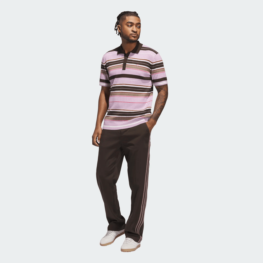Adidas Originals Knit Polo - Pink/Brown