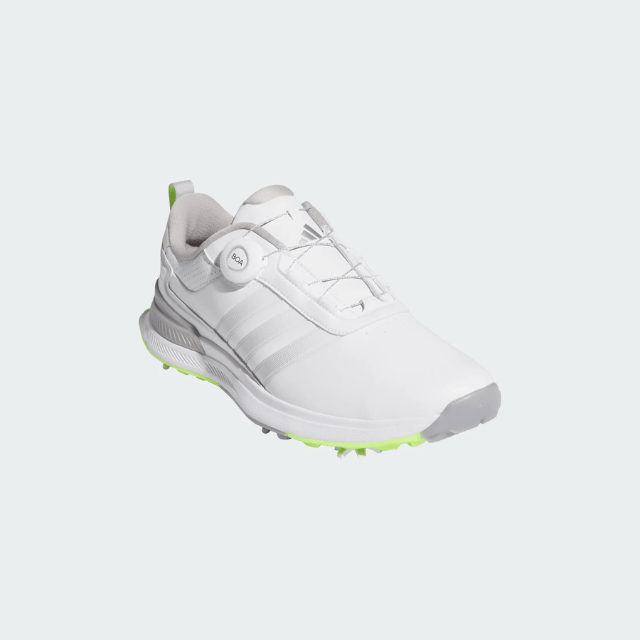 Adidas R2G BOA Golf Shoes - White/Lime