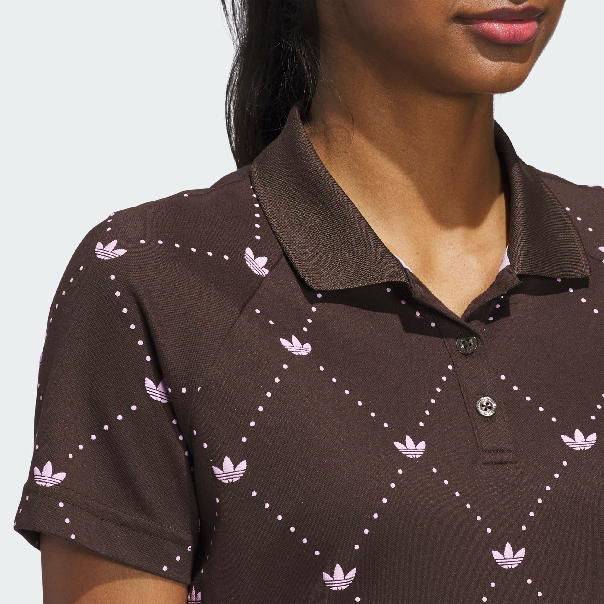 Adidas Ladies Originals Printed Trefoil Polo
