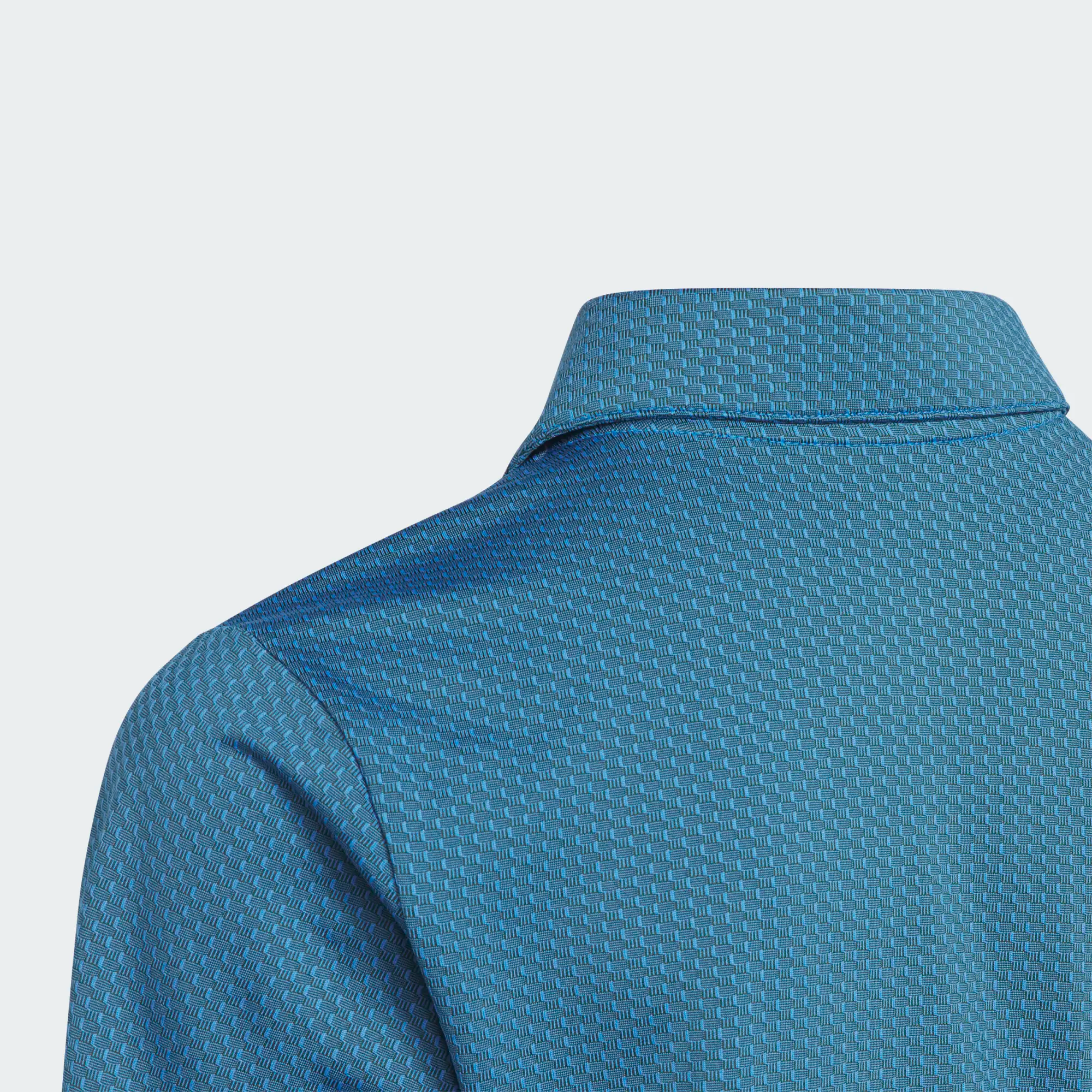 Adidas Boys' Textured Short Sleeve Polo Shirt - Blue