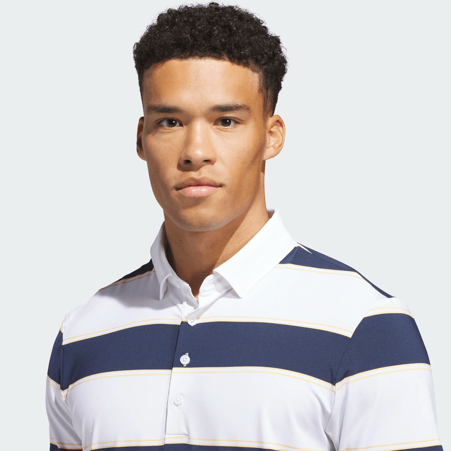 Adidas Ultimate365+ Jumbo Stripe Climacool Polo Shirt