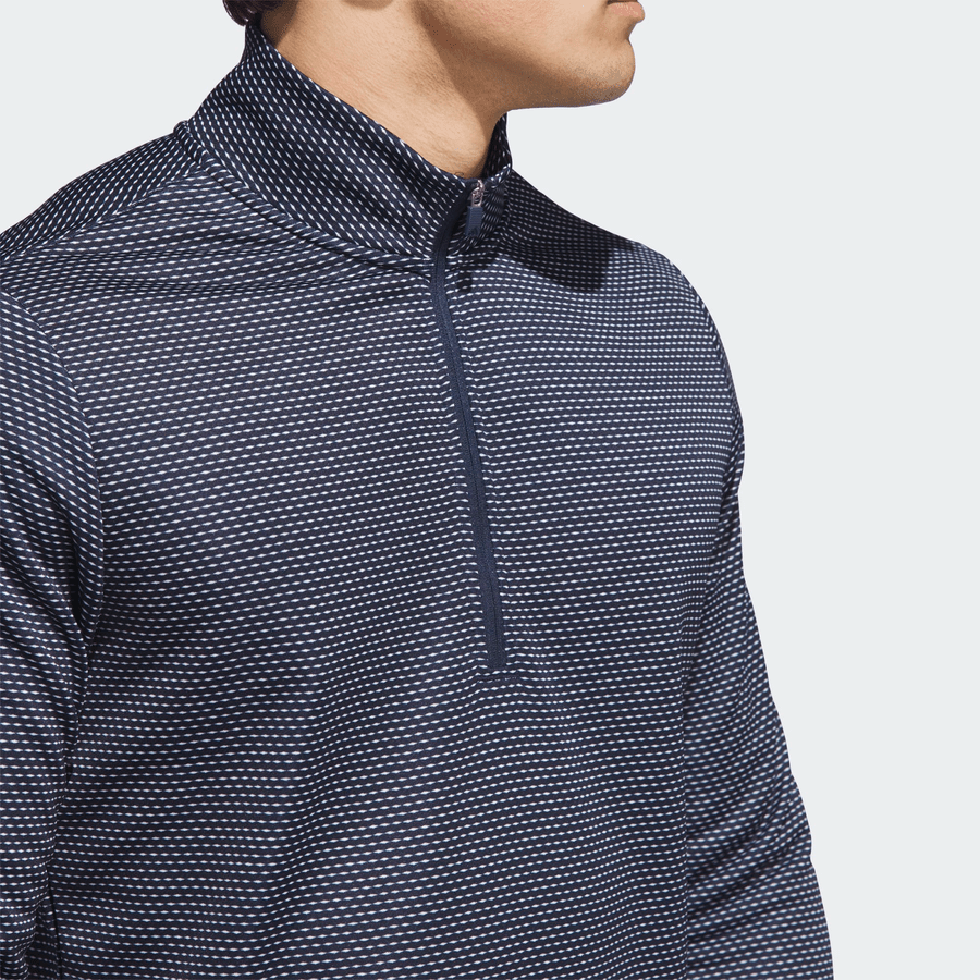 Adidas Performance Printed Quarter-Zip Jacket - Navy