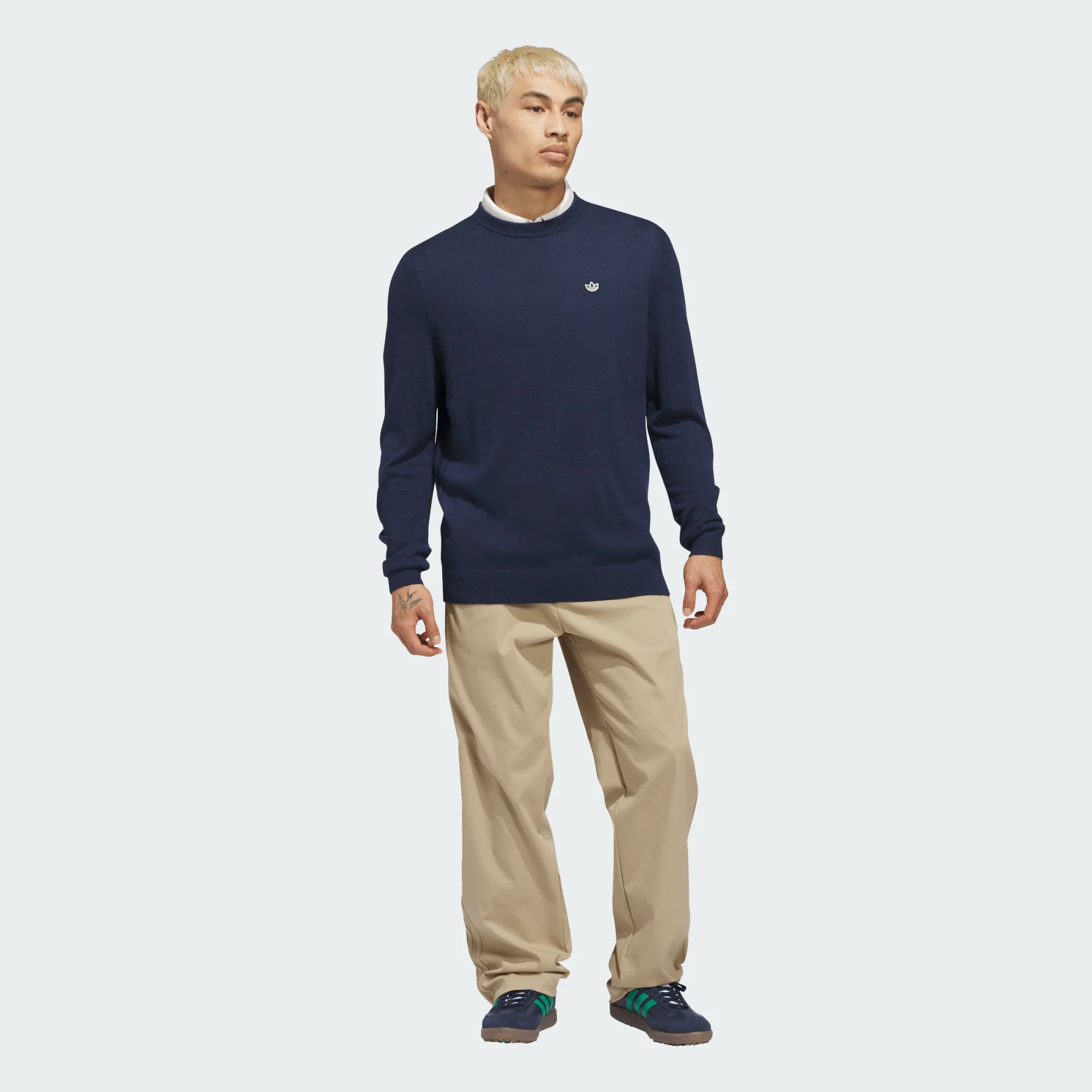 Adidas Originals Cashmere Blend Sweater - Navy