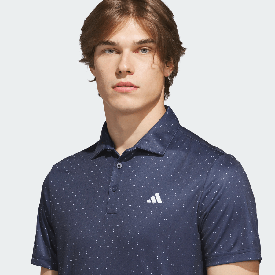Adidas Performance Textured Print Polo Shirt