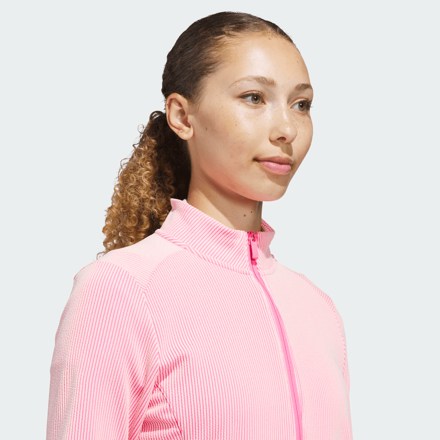 #Check Adidas Ladies Performance Texture Full ZIP Jacket - Pink