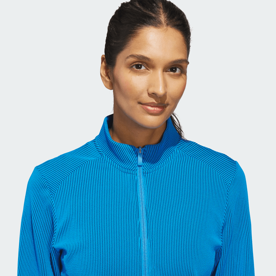 Adidas Ladies Performance Texture Full-Zip Jacket - Blue