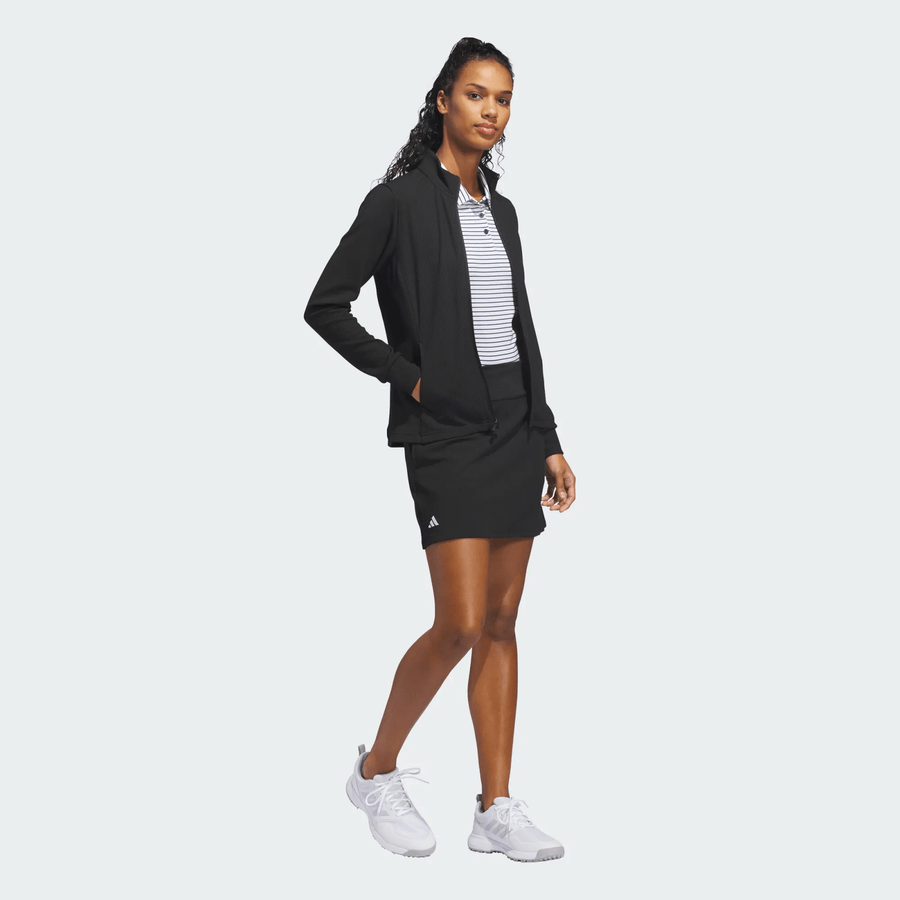 Adidas Ladies Textured Golf Jacket - Black
