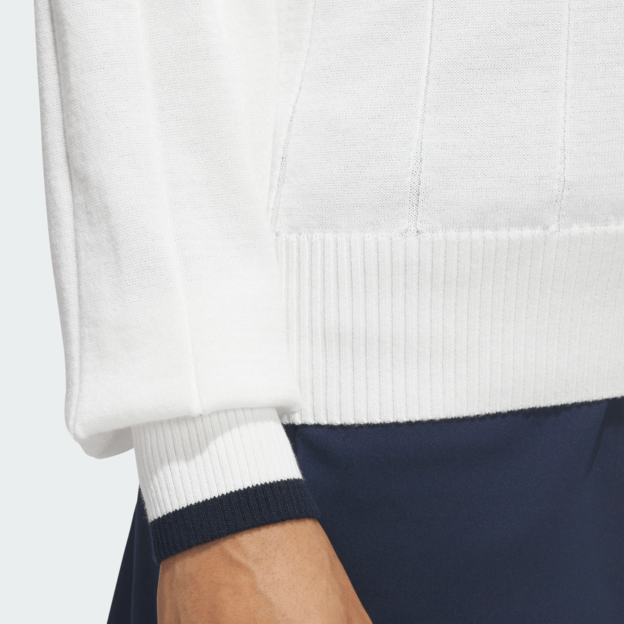 Adidas Ladies Ultimate365+ Knit Crew Sweater - White