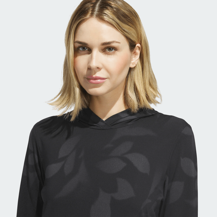 Adidas Ladies Ultimate365 Cool Feeling Printed Hoodie - Black