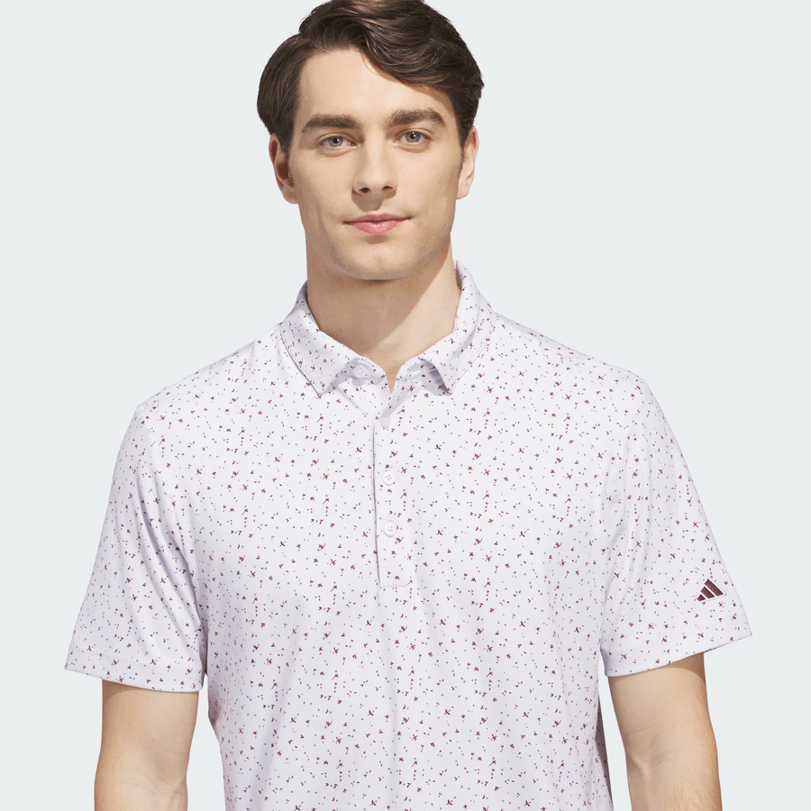 Adidas Ultimate365+ Climacool Butterspun Break Out Print Polo Shirt