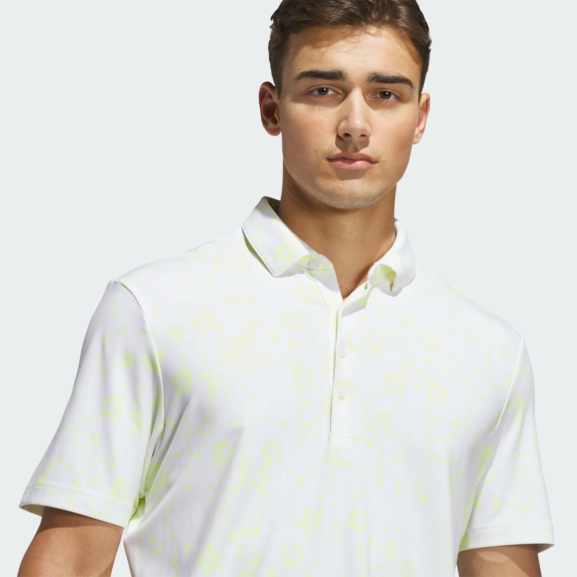 Polo Adidas Ultimate365+ Climacool Butterspun à imprimé Mighty Blossom