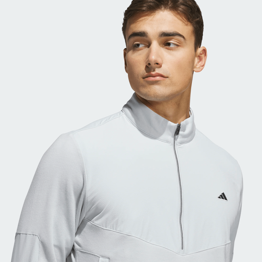Adidas Ultimate365+ Course Control Hybrid Quarter-Zip Sweatshirt - Grey