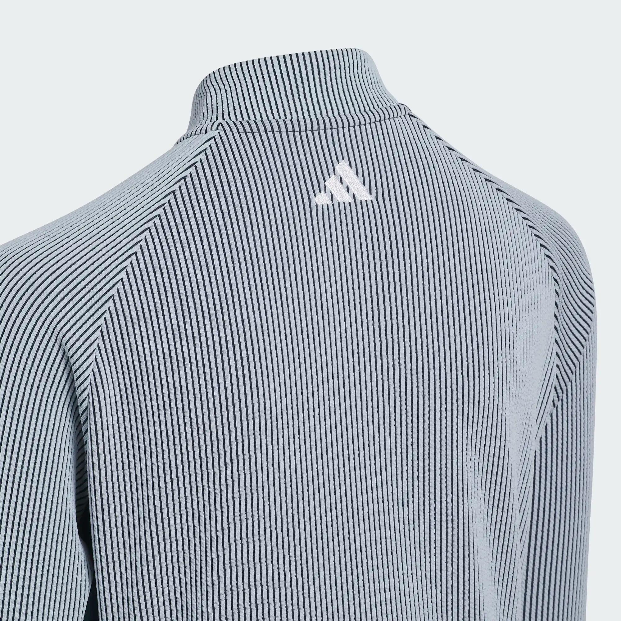 Adidas Girls Textured Quarter Zip Top - Navy