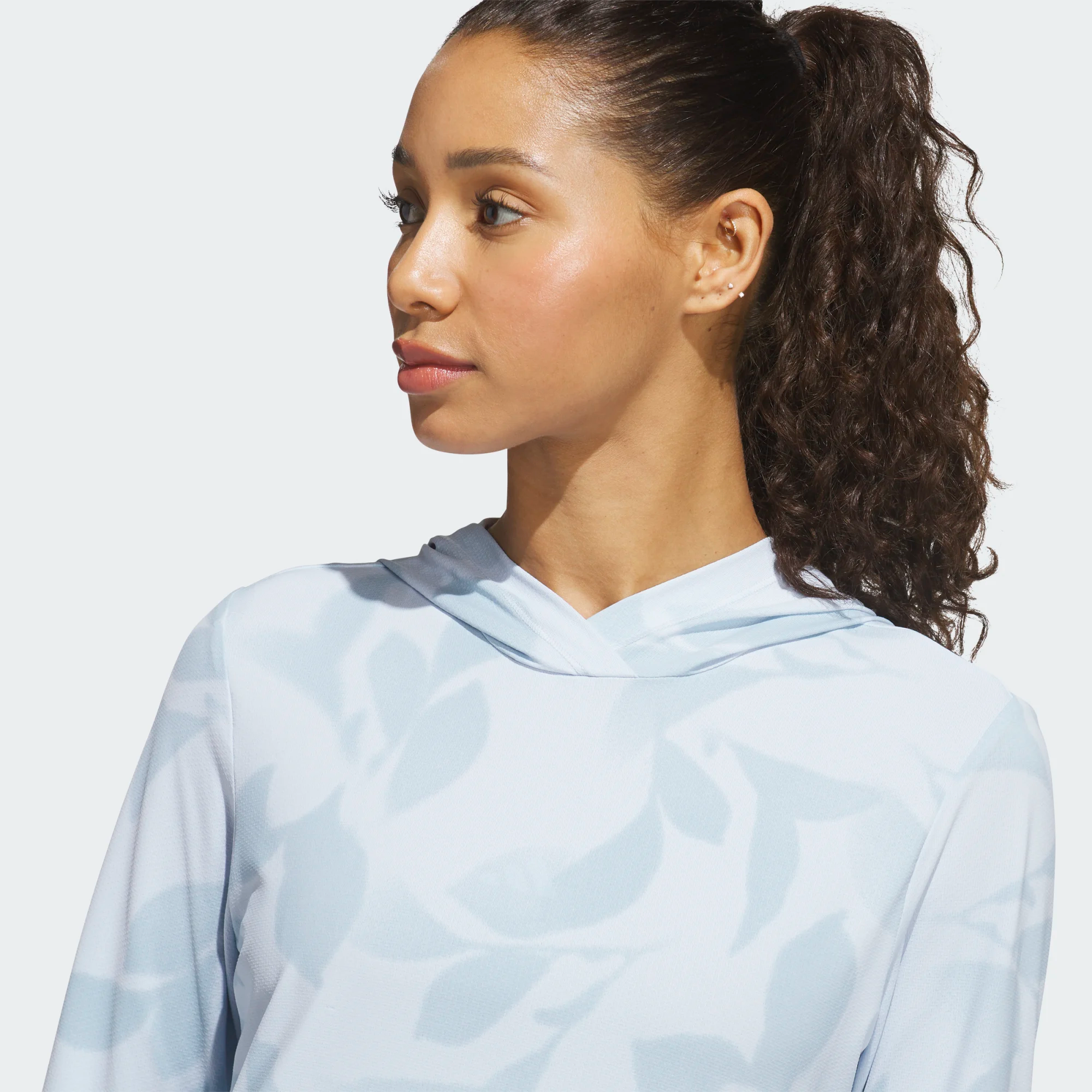Adidas Ladies Ultimate365 Cool Feeling Printed Hoodie - Blue