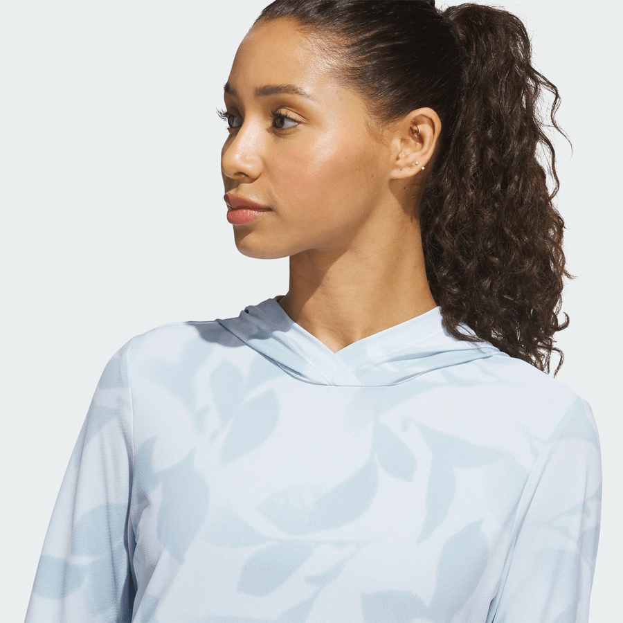 Adidas Ladies Ultimate365 Cool Feeling Printed Hoodie - Blue