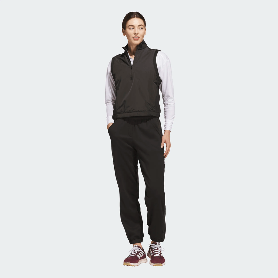 Adidas Ladies Beyond The Course Climawarm Half-Zip Loose Vest - Black