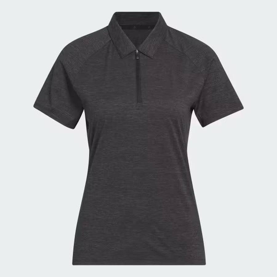 Adidas Ladies Ultimate365 Heathered Twistknit Polo Shirt - Black