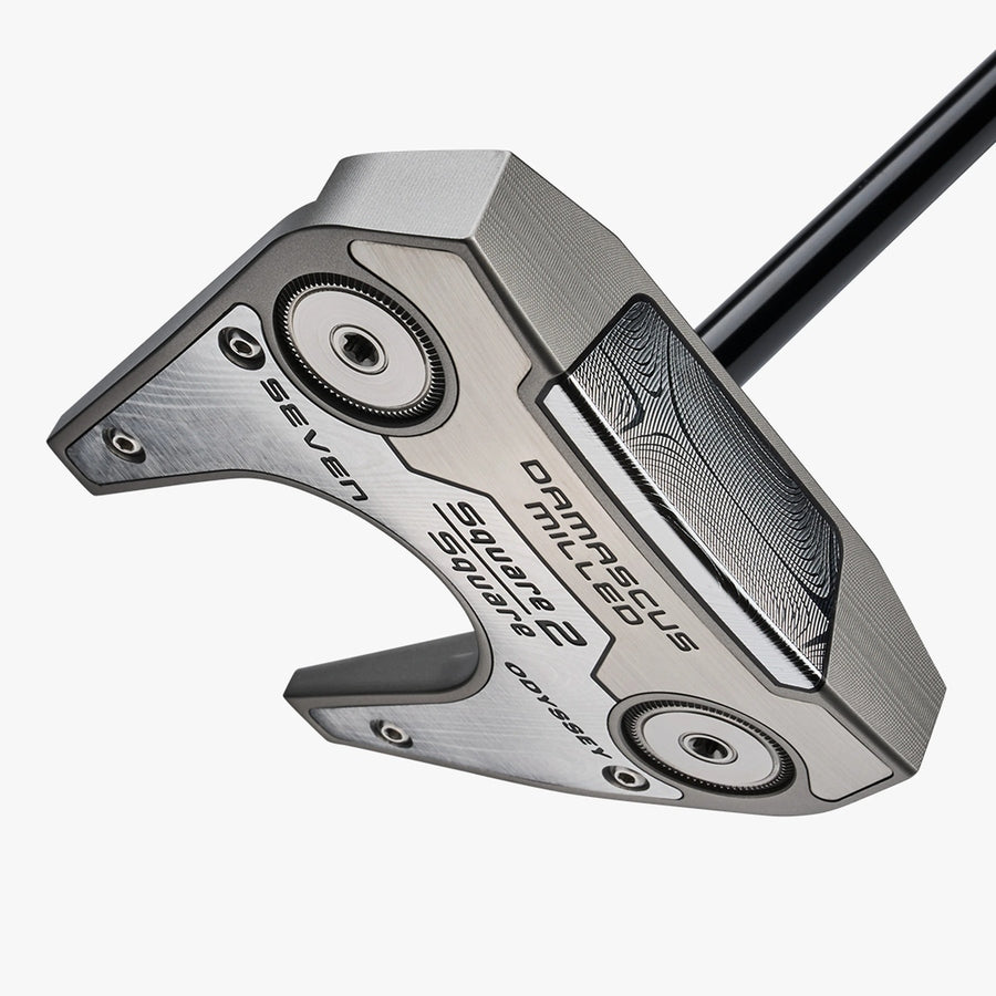 Odyssey Putter en acier Damas fraisé Square 2 Square Seven à shaft centré