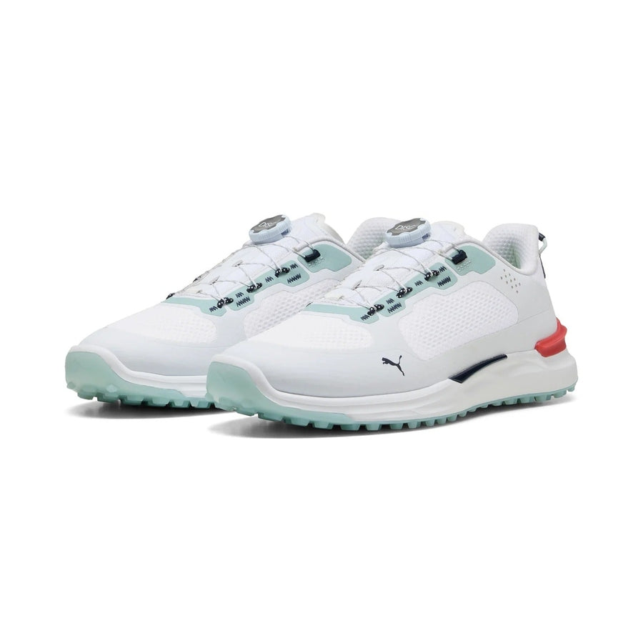 Puma Ignite Elevate 2 Disc Spikeless Golf Shoes - White/Mint