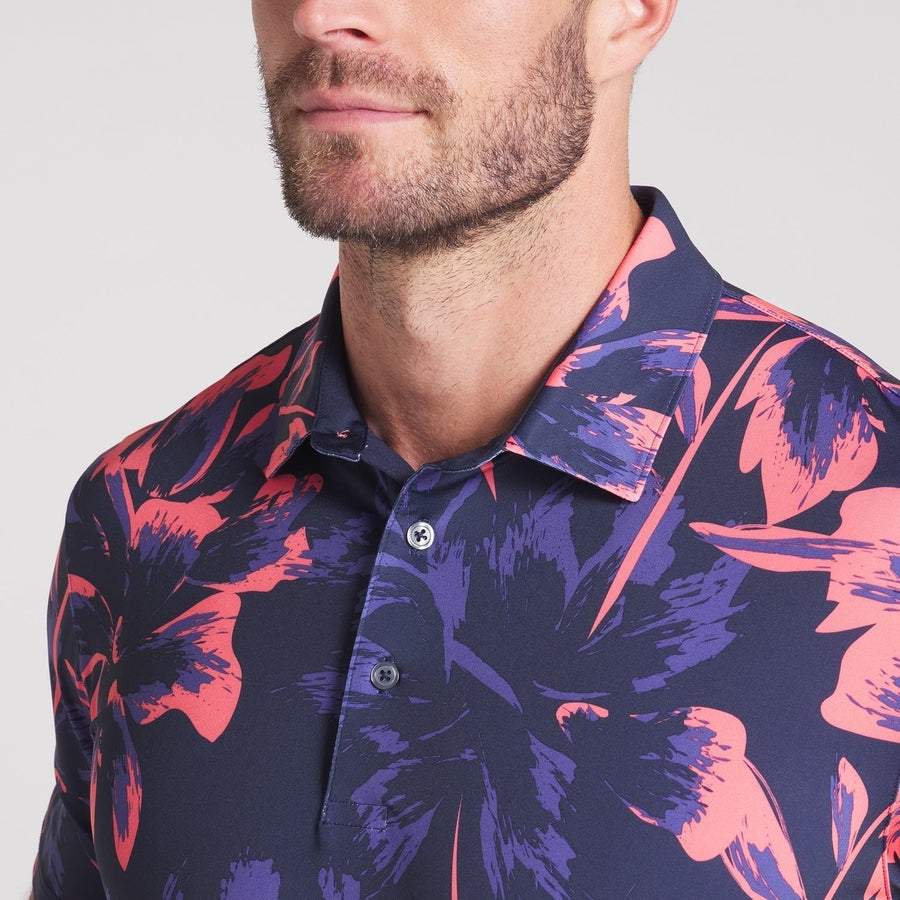 Puma MATTR Broken Flower Golf Polo - Navy