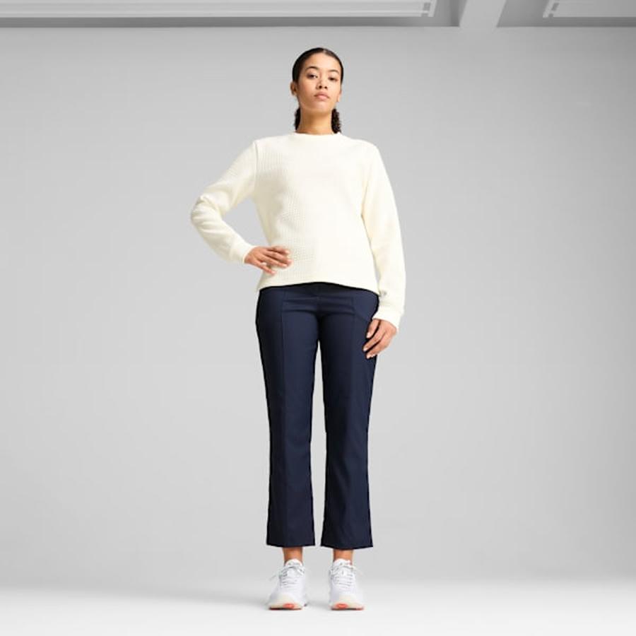 Puma Ladies Boulder Crew Golf Sweater - Off White