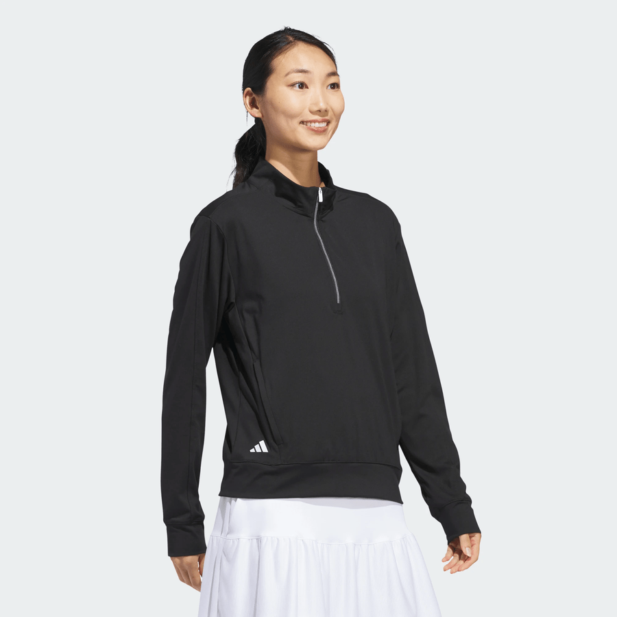 Adidas Ladies Ultimate365 Quarter-Zip Jacket - Black