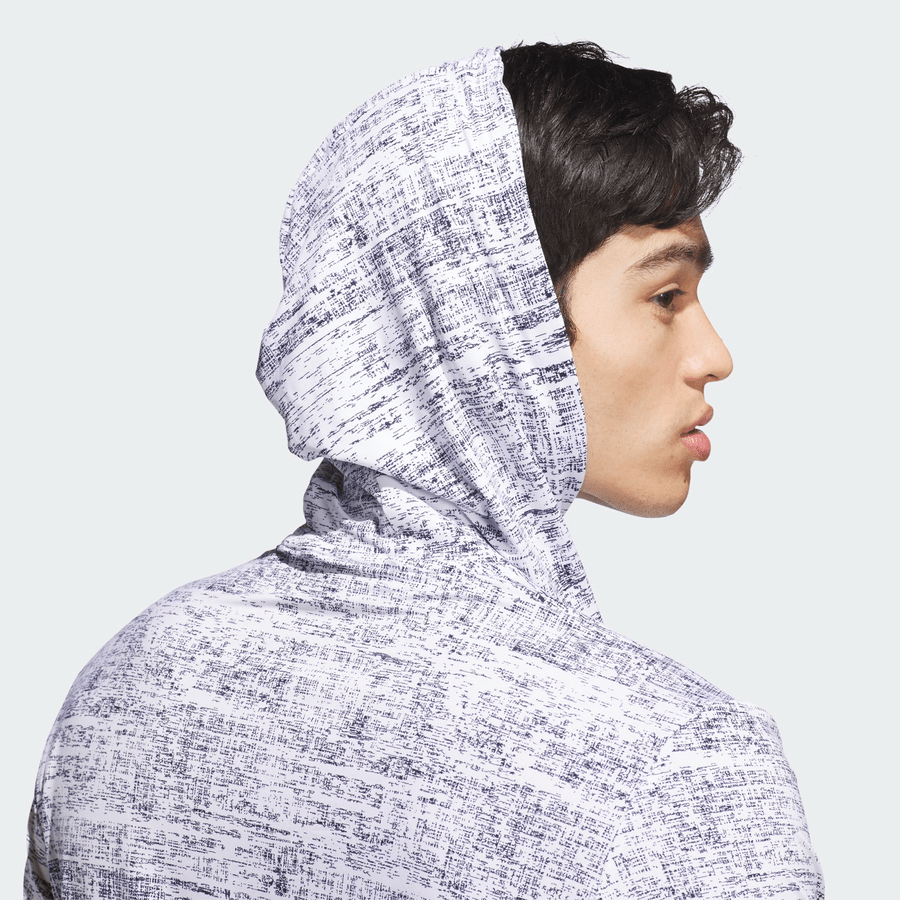 Adidas Performance Printed Lightweight Hoodie - White/Navy