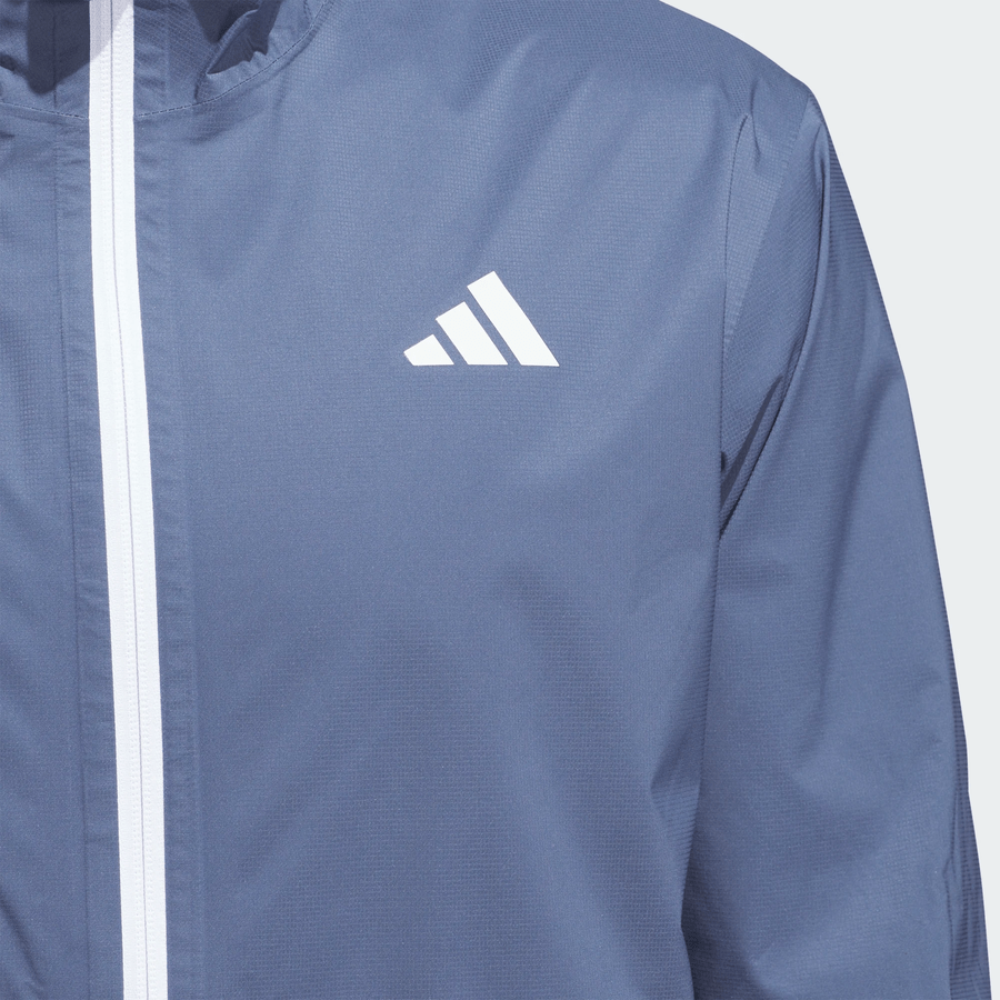 Adidas RAIN.RDY Hooded Waterproof Golf Jacket - Blue