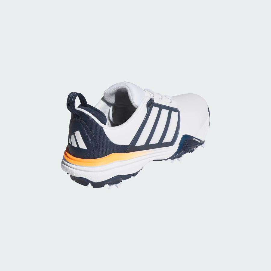 Adidas Adipower 26 Golf Shoes - White/Navy/Orange