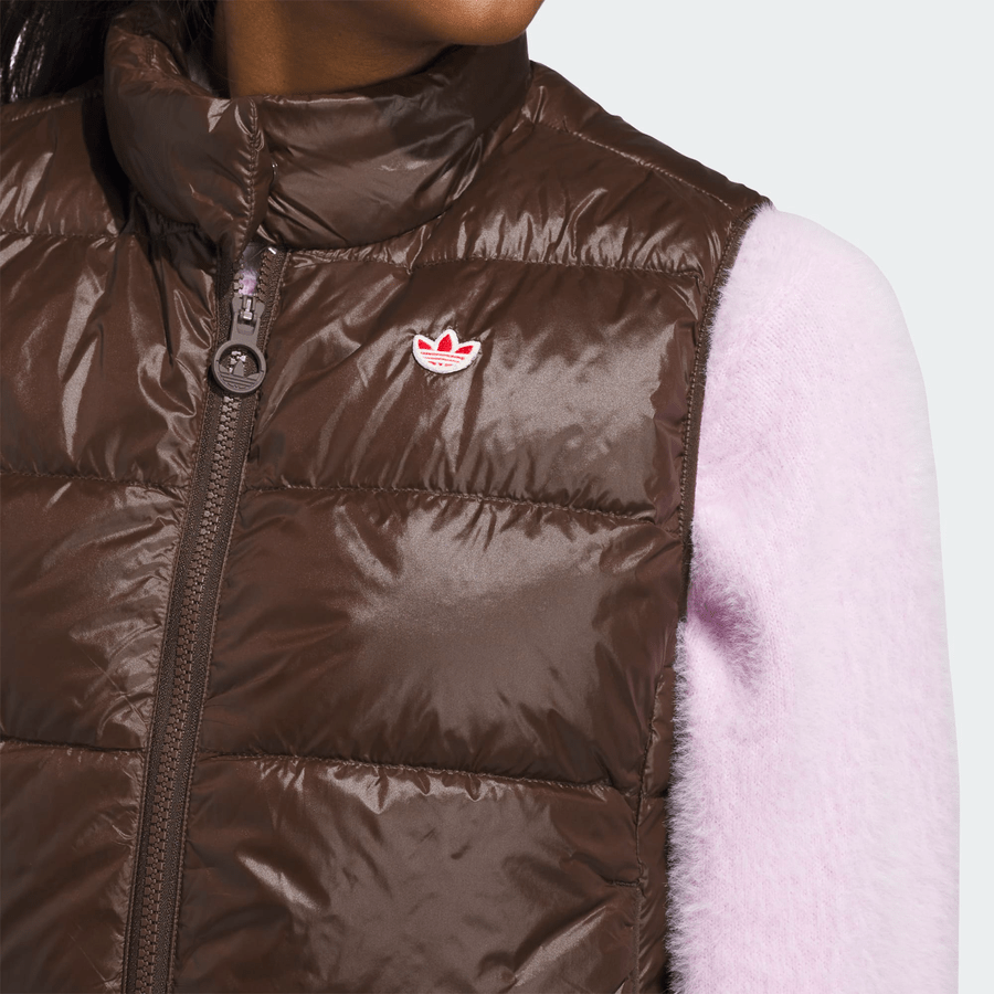 Adidas Ladies Originals Down Vest - Brown