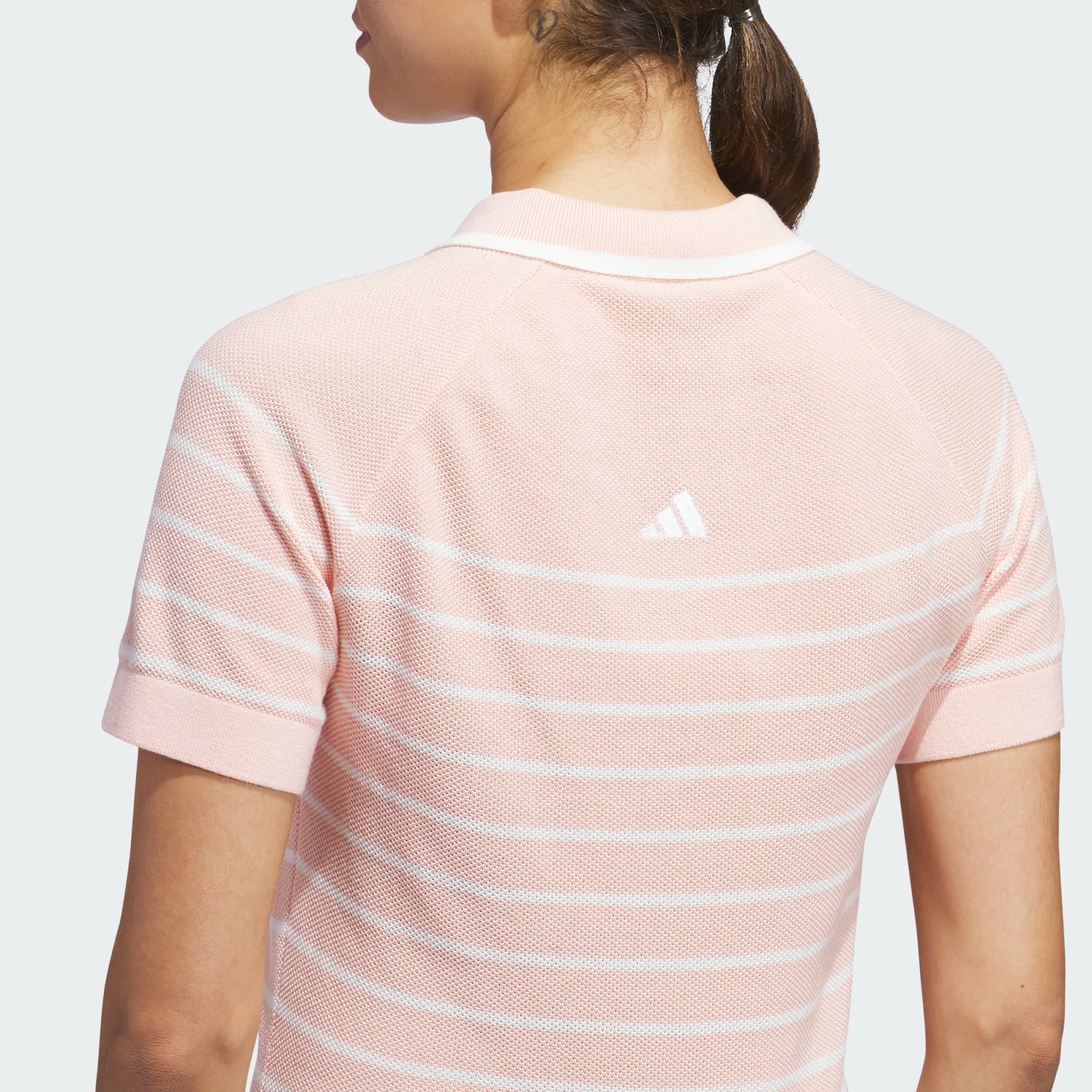 Adidas Ladies Ultimate365+ Stripe Knit Polo Shirt