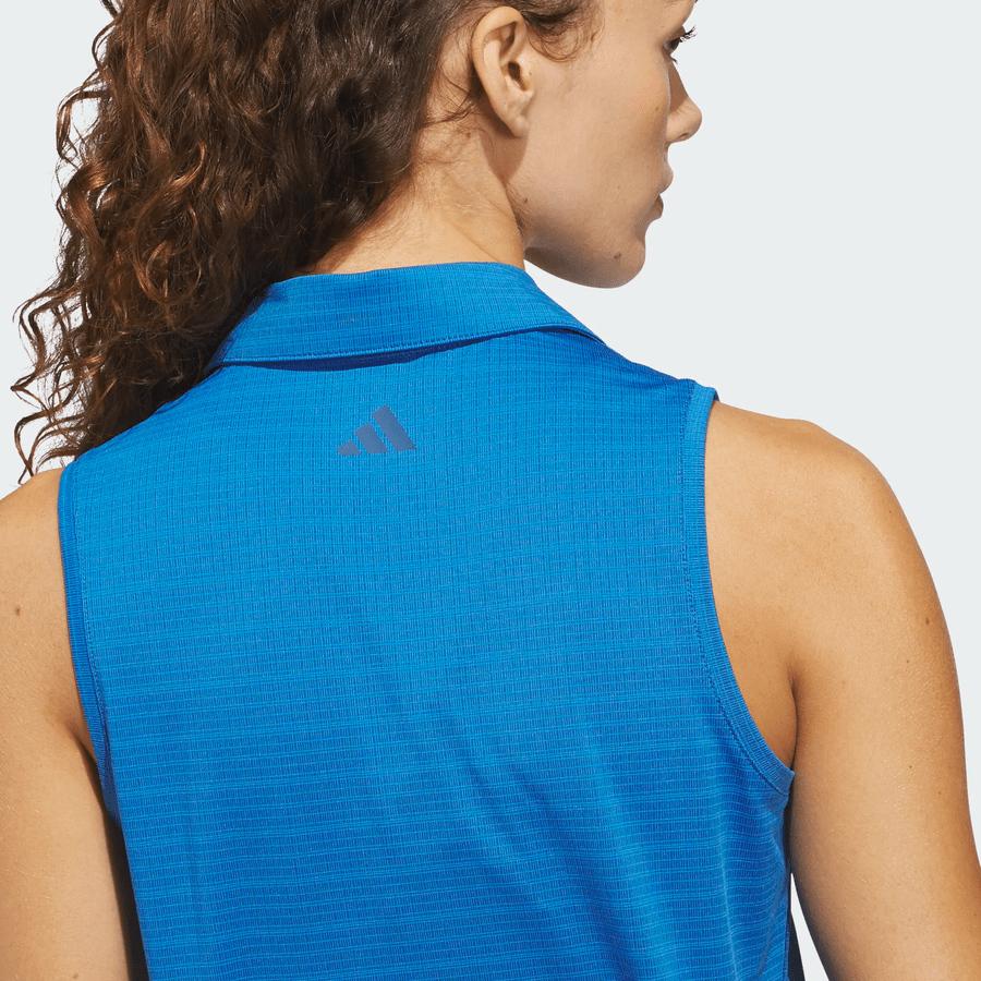Adidas Ladies Ultimate365 Jacquard Sleeveless Polo Shirt