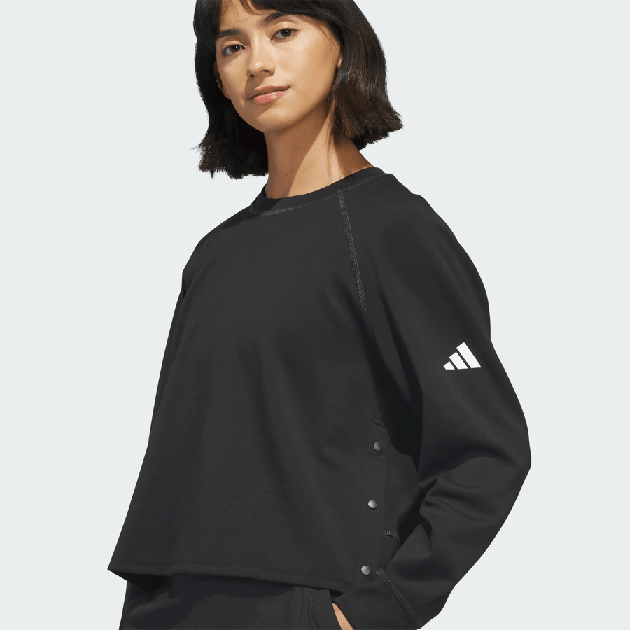 Adidas Ladies Beyond The Course Side-Snap Crew Layer - Black