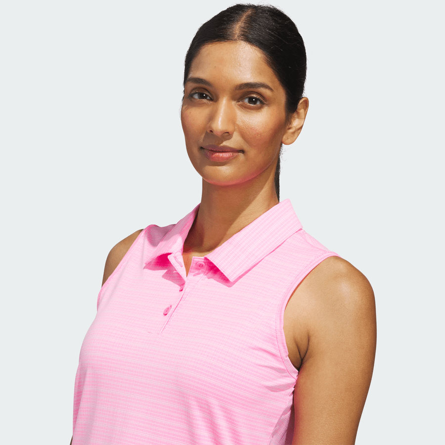 Adidas Ladies Ultimate365 Jacquard Sleeveless Polo Shirt