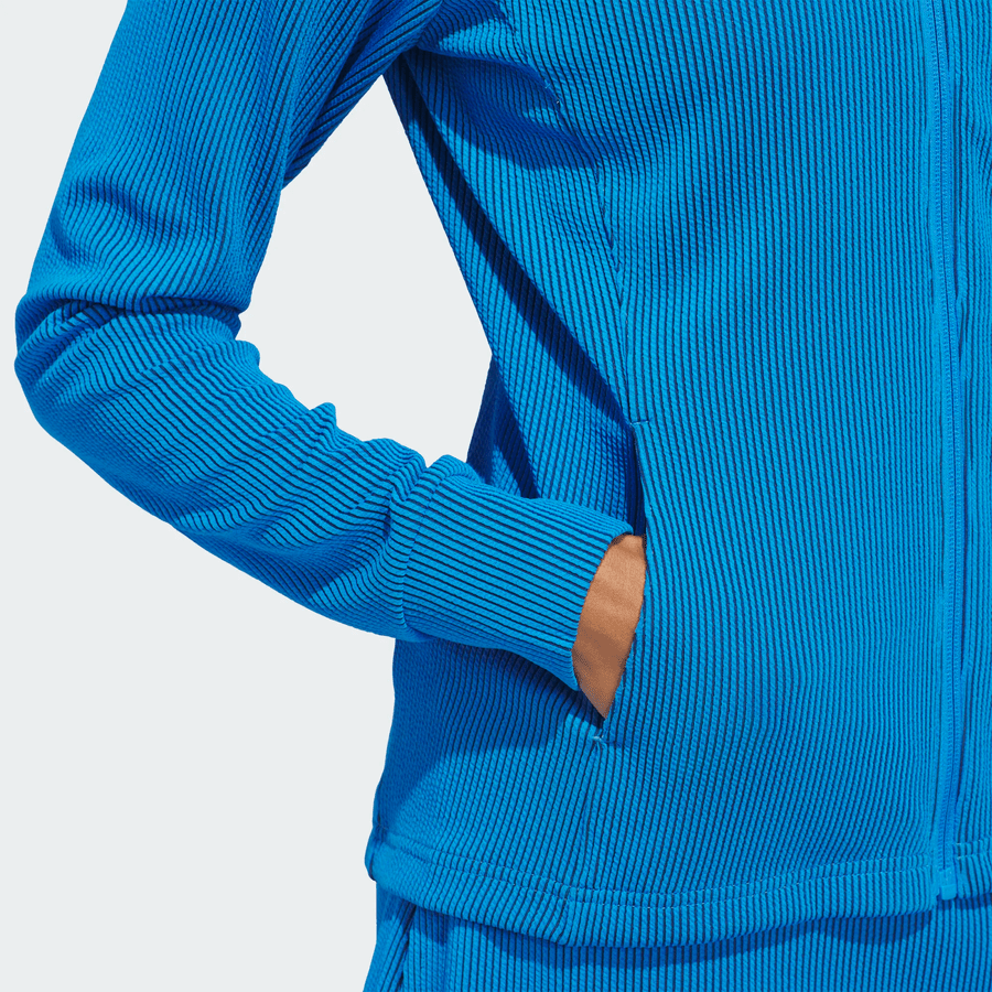 Adidas Ladies Performance Texture Full-Zip Jacket - Blue