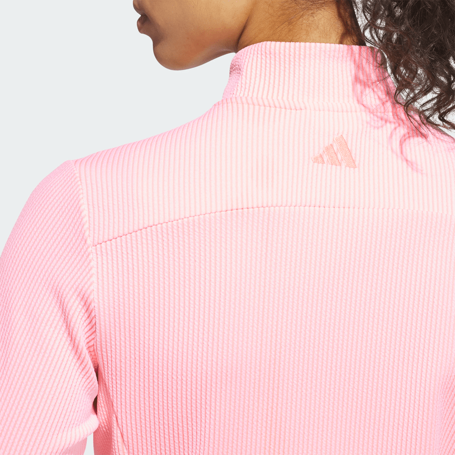 Adidas Ladies Performance Texture Full Zip Jacket - Pink